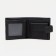 Male purse on a button, for bills, for cards, for coins, black color