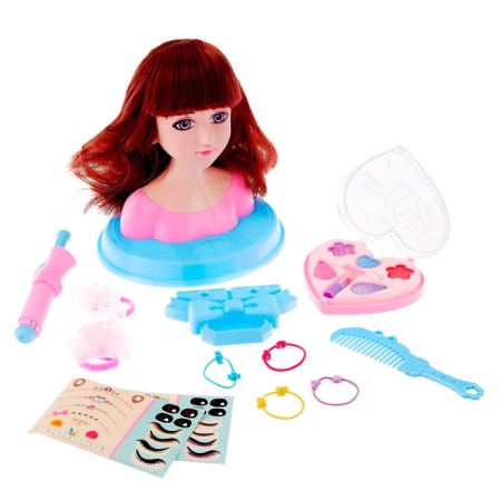 Doll-maneken to create hairstyles "Stylist" with accessories, mix-6