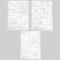 Stencil "Learning together" with lines set of 6 pcs 27x38.5cm
