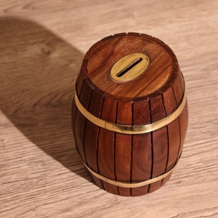 Piggy bank "Barrel" 10x10x12 cm, mane-1