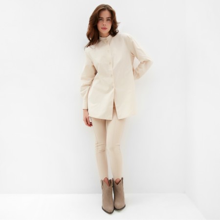Women's shirt minku: casual collection beige color, river 48-1