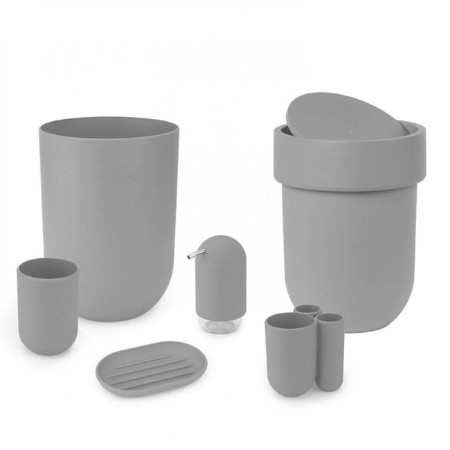 Touch bucket, with a lid, gray-1