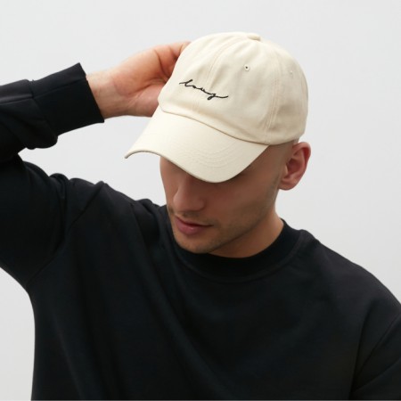 Baseball cap with inscriptions minku is beige color, size 54-56-1