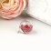 Suspension decorative for creativity glass "ball - pebbles" Bordeaux d = 1.6 cm set 10 pcs