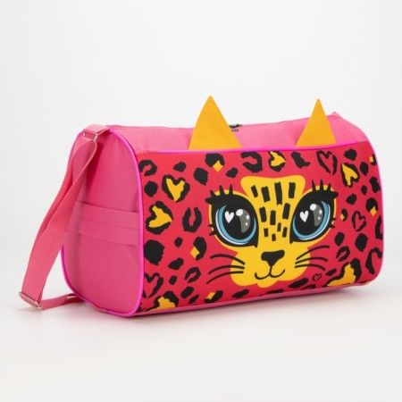 Children's sports bag for lightning girls, external pocket, pink color-1