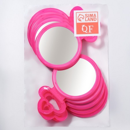 The mirror of the desktop "circle", D mirror surface 9.5 cm, pink color-4