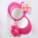 The mirror of the desktop "circle", D mirror surface 9.5 cm, pink color
