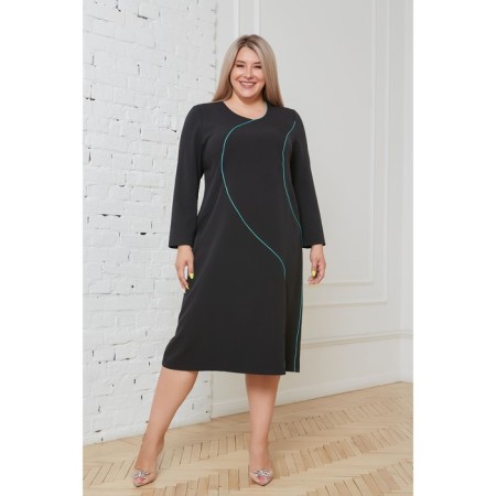 Female dress, size 64, black color-1