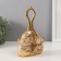 Souvenir Polystone "Elephants - Touch. Indian patterns" gold 13x6.7x19.8 cm