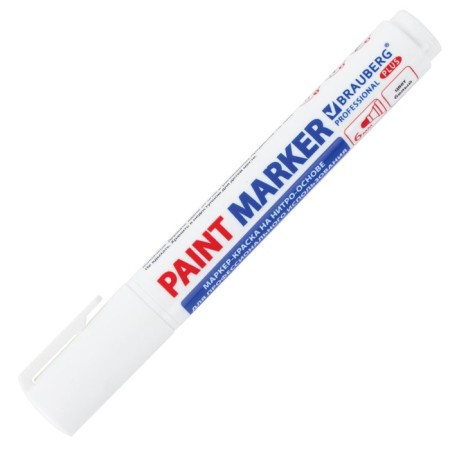Marker-painting (Lakovka) 6.0 Brauberg Pro Plus Extra, Nitro-base, White-2