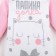 Body crumb I am "daddy daughter", white/pink, height 68-74 cm
