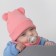 Kinderlitto Piccolino Kinderlitto kit, 2 items: hat, snood, age 0-3 months, color coral