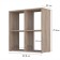 Polini Home Smart rack, 4 sections, oak color