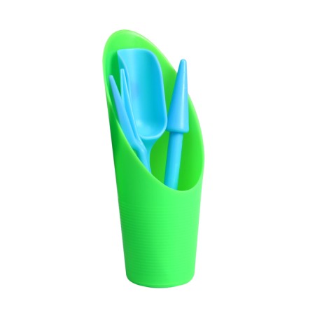 Set of planting tools, 4 items: scapula, fork, cone, glass, color mix, Greengo
