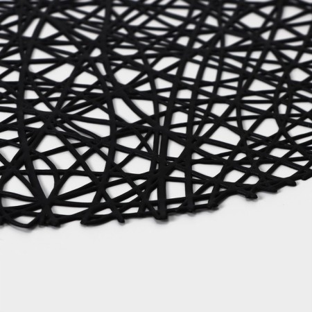 A set of serving napkins on the table “Spider Web”, D = 38 cm, 4 pcs, black color-3