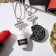 Kulons "Demetrons" cookies with coffee, black and white color in silver, 45 cm