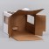 Box for cake 2 windows, with handles, white, + substrate 2.5 gold-white, 24 x 24 x 20 cm