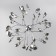 Lamella chandelier, 45x3W G4, chrome color