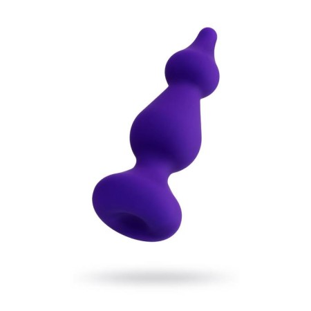 Anal plug Sholt, silicone, purple color, 10 cm, d = 3 cm