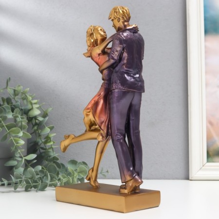 Souvenir Polystone "Tender Hugs" pink-violet 7x14.5x28 cm-2