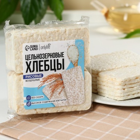 Air -rice bread, without sugar, 60 g.