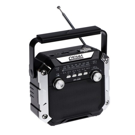 Radio receiver "RP-228", 220V, battery 1200 mAh, USB, SD, black-1