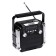 Radio receiver "RP-228", 220V, battery 1200 mAh, USB, SD, black