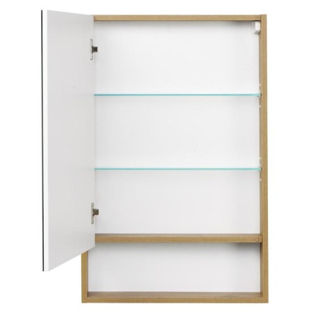 Aquaton “Scandy 55” mirror wardrobe, white color, rustic oak-1