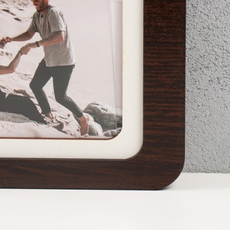 Photo frame LHDF "Love" 33x33 in 4 photos 10x15 cm, col. Wenge-white (plastic screen)-1