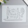 Stencil plastic "sewing machine" 29.7x21 cm