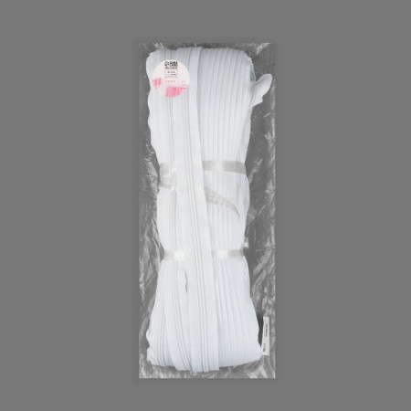 Rolled lightning "Spiral", No. 5, 100 m, white color-1