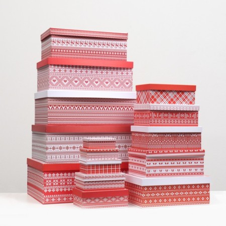 Set of gift boxes 15 in 1 Scandinavia, 46.6 x 35.2 x 17.5- 12 x 7 x 4 cm-2