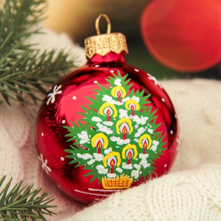 Ball "spruce" 6 cm mix