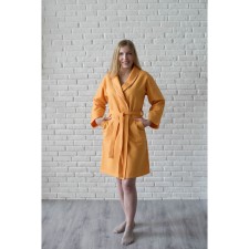 Women's bathrobe, shalka+kant, size 52, sand, waffle