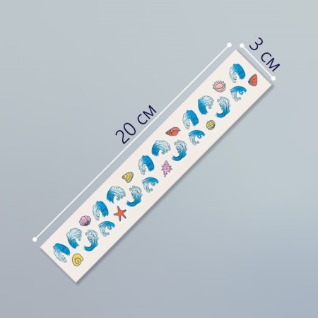 Tattoo on the body color "Bracelet. Shell" 20x3 cm-1
