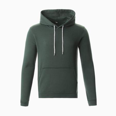 Male sweatshirt is laid down, the color is dark green, size 58