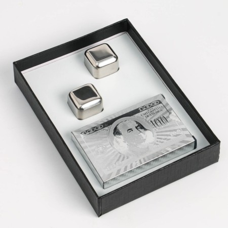 Gift set "$ 100": cards and 2 cubes for whiskey-2