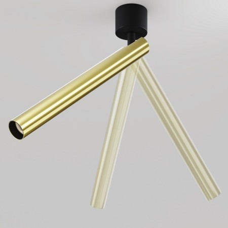 Technical C141CL-L300-6W3K-BBS Focus T, 30x30x341 mm, LED, 6W, 280LM, 3000K, Black Black and Brass-4