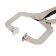 Hand tundra clamp, point capture, movable sponges, with a latch, 275 mm