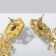 Hanging earrings with rhinestones "Flowering" Fabulous, colored in gold, 7 cm