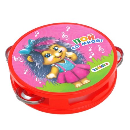 A set of musical instruments "Sing with me": a tambourine, 2 maratas, breeding accordion, mix-2