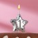 Candle in the cake on the skewer "Air star", number 1, 3.5 cm, silver