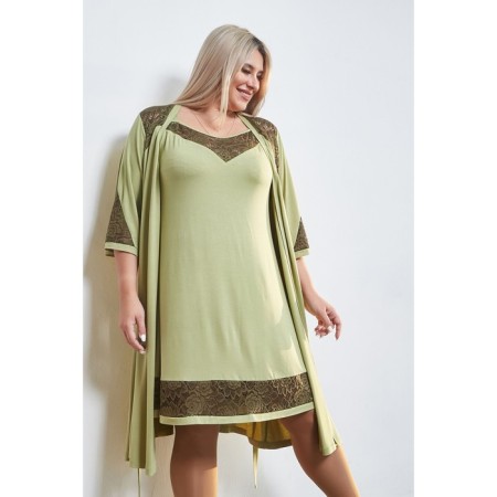 Female suit, size 54, green color-2