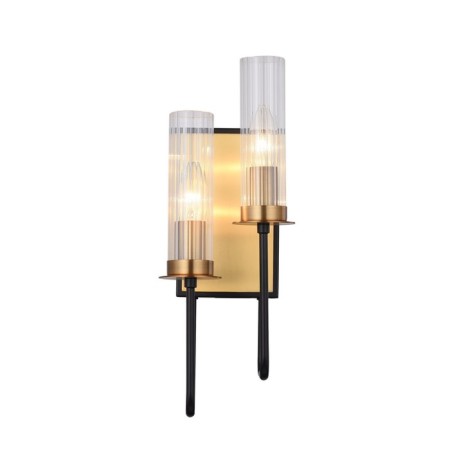 Sconces st. SL336.301.02. Delavera. 2x60 watts, E14, 15x41 cm, brown color, bronze-14