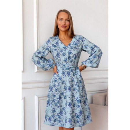 Women's dress, size 42, blue color 5570-1