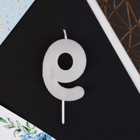Candle for the cake, number “9”, marble, 5.5 x 8 cm.-3