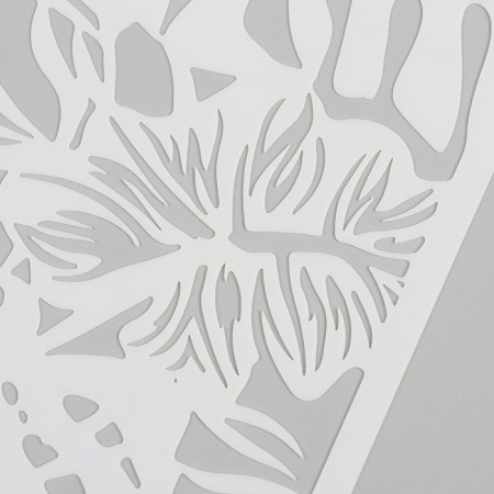 Stencil background plastic "jungle plants" 12x20 cm-2