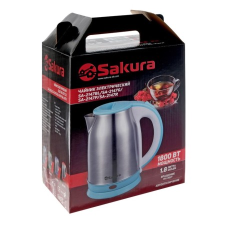 Electric kettle Sakura SA-2147G, metal, 1.8 l, 1800 watts, green-7