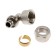 Aqualink corner, crimping, d = 16 mm x 1/2 ", tsang/nut