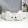 Souvenir ceramics "Two white fish with flowers" set 2 pcs 14.5x9.5x22 cm